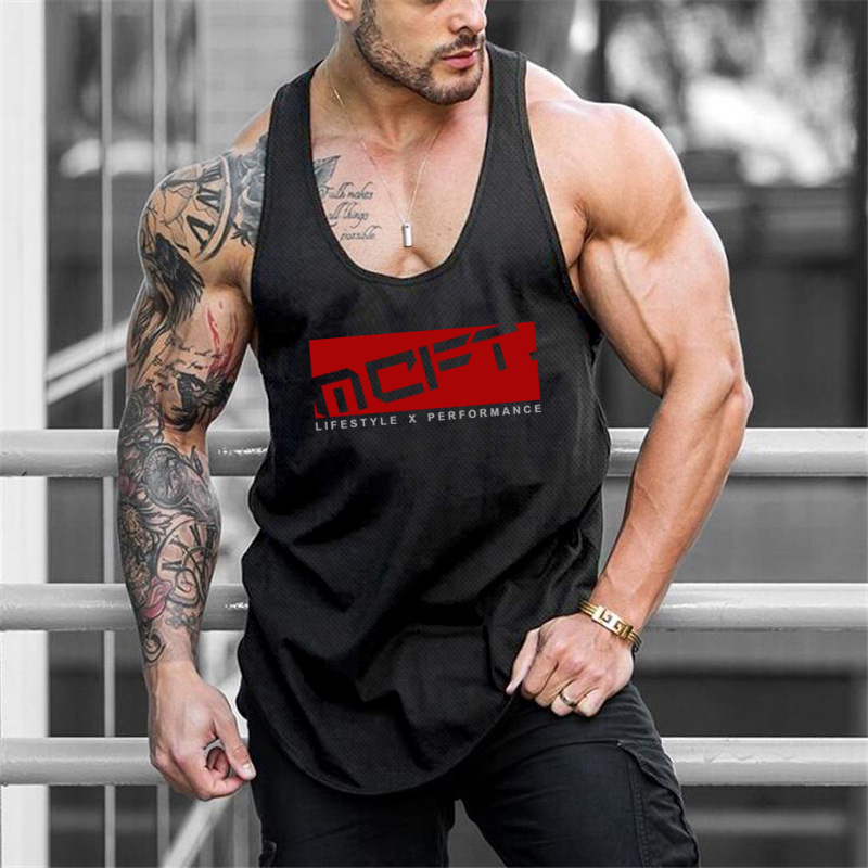 Tank Top Muscle - 여름 남성용 신상 메쉬 보디빌딩 스트링거