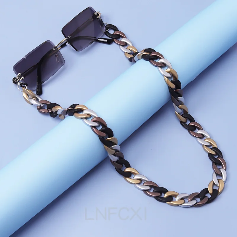 무광택 패션 아크릴 선글라스 무광택 체인 끈 여성용 미 - Sunglass Retainer Cord 리뷰 및 가격